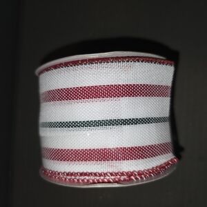 Red and White Striped Ribbon